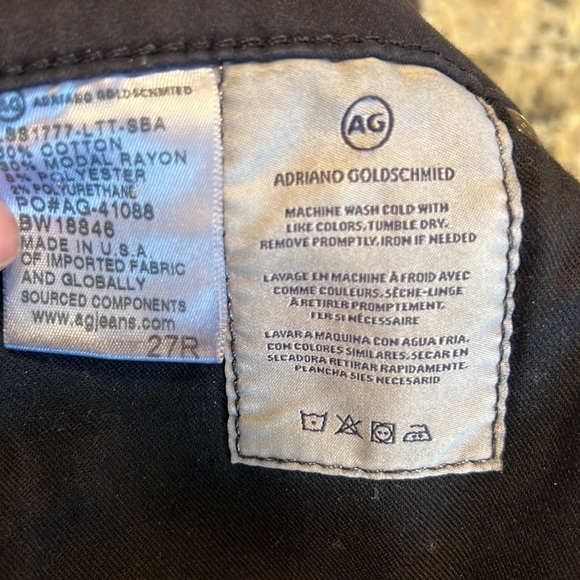 AG The Farrah skinny ankle, high-rise in black faux leather. - Picture 7 of 9